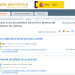 Certificado digital y acceso a los documentos del Archivo General del Ministerio de Justicia