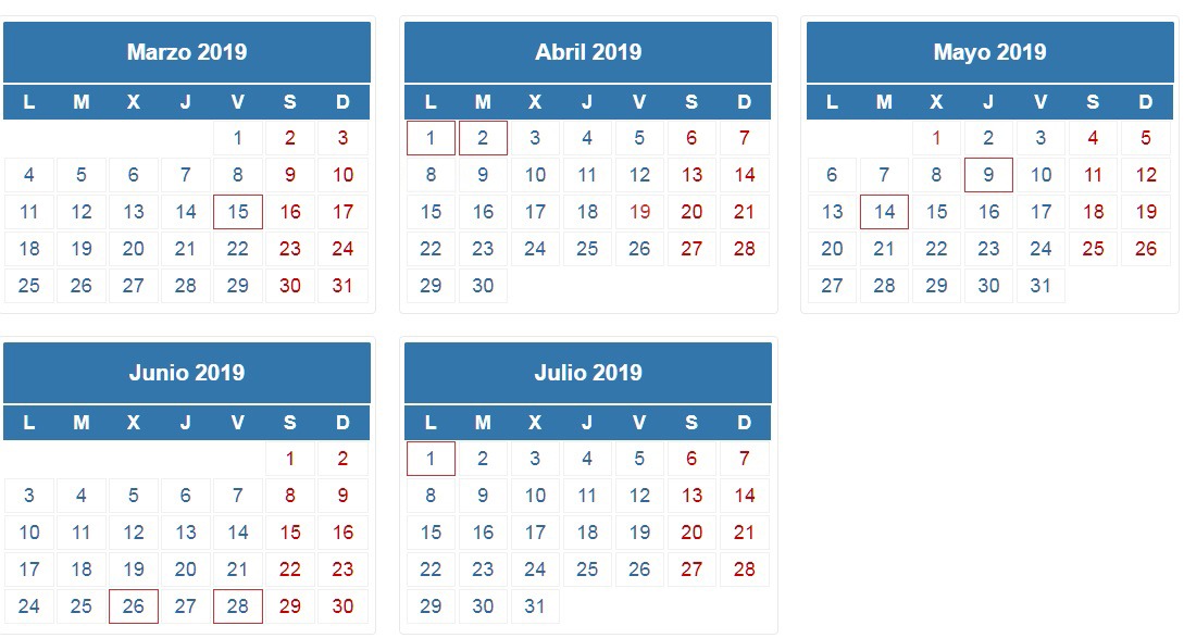 irpf calendario renta 2018